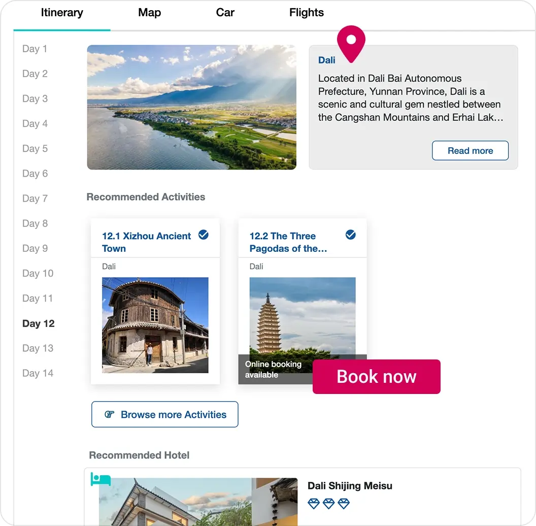 Road Trip Builder Interface